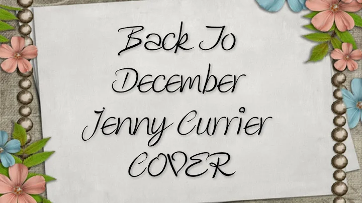 'Back To December' (Taylor Swift) COVER