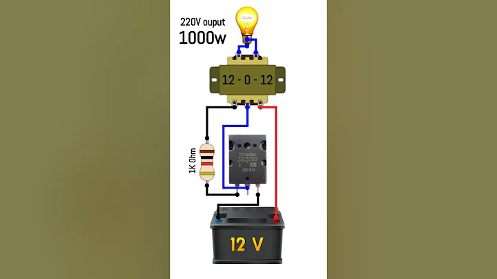 Make a 1000W Inverter Using Single 2SC5200 Transistor #electronics #diy #ideax #electronic