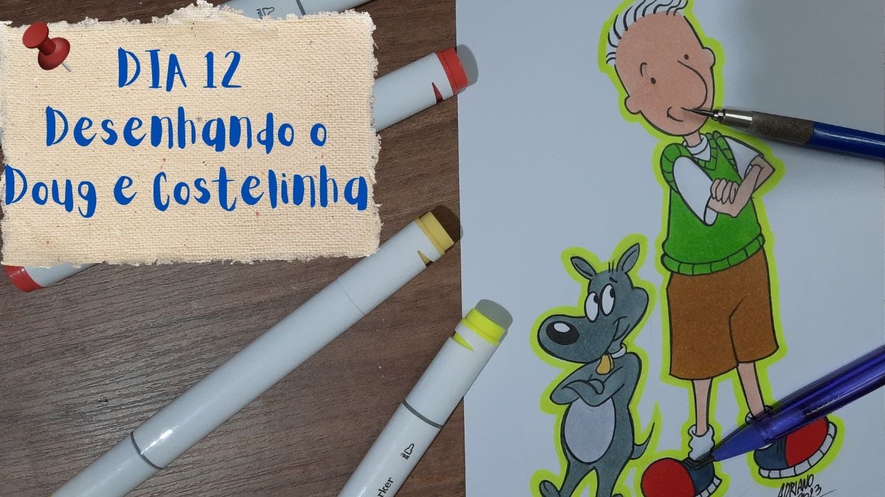 Inktober 2023 DIA 12 Desenhando o Doug e o Costelinha YouTube