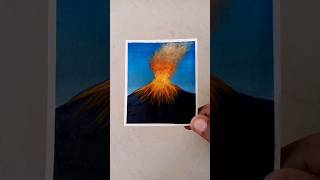 Volcano Acrylic Painting