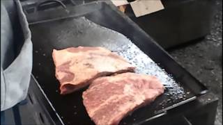 米国産牛肉ステーキでバーベキューBBQ
