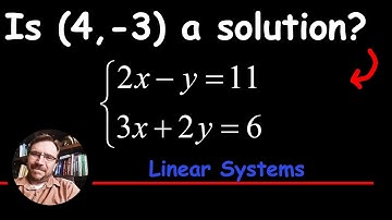 Check a Solution to a Linear System using Substitution
