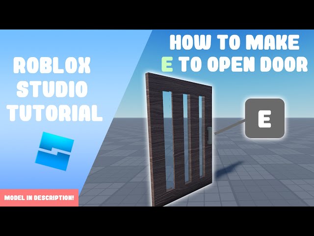 How to make press E to open Door in Roblox Studio! 