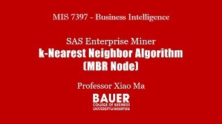 Video 4 - Week 6 technical demo recording kNN MBR Interactive Decision Tree | Bauer@UH MIS 7397 BI