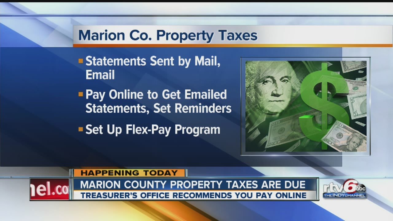 Reminder Marion Co. property taxes due YouTube