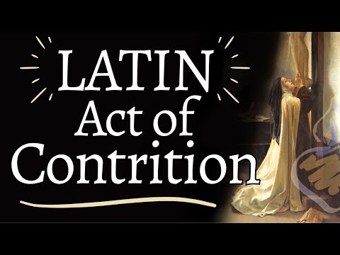 Latin Act of Contrition Tutorial : Actus Contritionis : Translation, Explanation, & Pronunciation