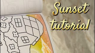 Sunset tutorial with alcohol markers 🌅 How To Color A Sunset With Alcohol Markers Sunset Coloring Tutorial Coloringtutorial