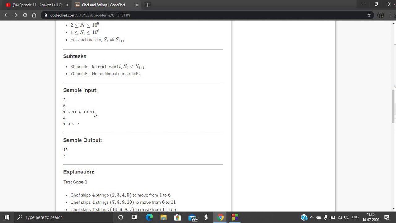 Chef and Strings from codechef long challenge july 2020 div 2 - YouTube