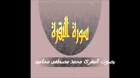 سورة البقرة كاملة بصوت المقرئ محمد مصطفى محاميد