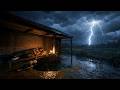 Arthur and His Dog Sheltering Under a Quiet Roof During a Thunderstorm Night | RDR2 ASMR