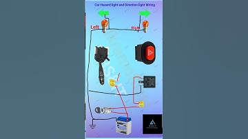 Car Hazard light and direction light wiring diagram | car direction indicator circuit