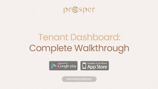 Tenant Dashboard Explained | Full Overview | Prosper
