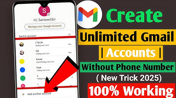 Create Unlimited Gmail Accounts Without Phone Number | Unlimited Gmail Account Create Method 2025