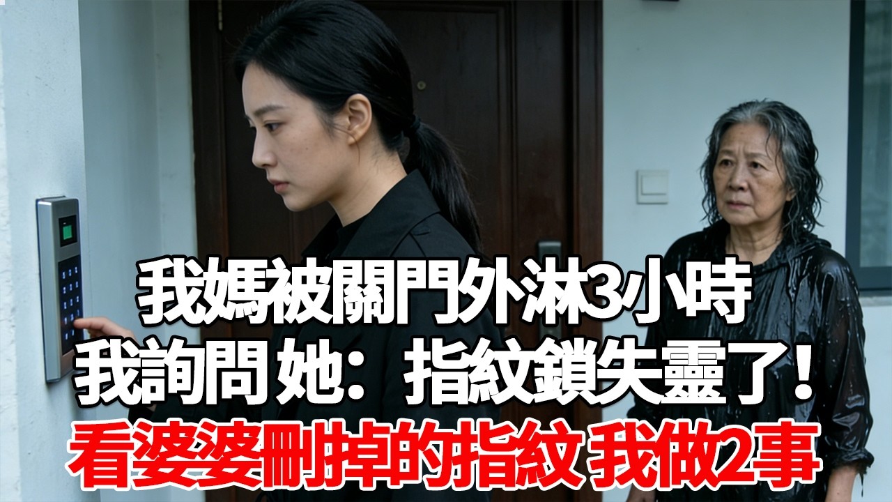我媽被關門外淋3小時我詢問 她：指紋鎖失靈了！看婆婆刪掉的指紋 我做2事#故事分享 #人生感悟 #情感#為人處世