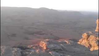 Sunset in Negev desert, near Ramon makhesh