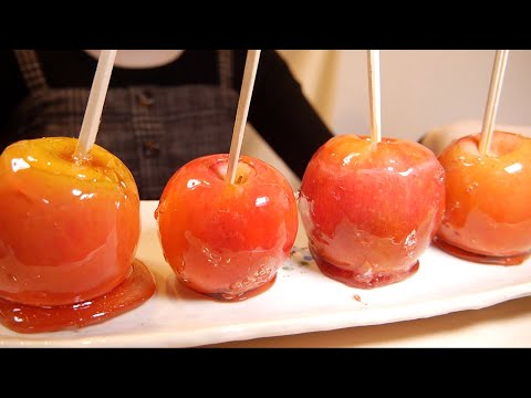 [ASMR] りんご飴を食べる? Candy Apple Eating Sounds [咀嚼音]