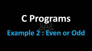 C Programming Example 2: Check Even or Odd Number (3 Different Methods)
