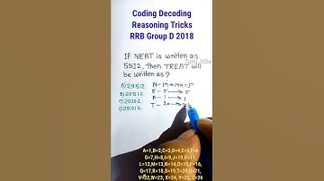Coding Decoding Reasoning Tricks| Coding Decoding in Hindi| Reasoning Classes| #shorts