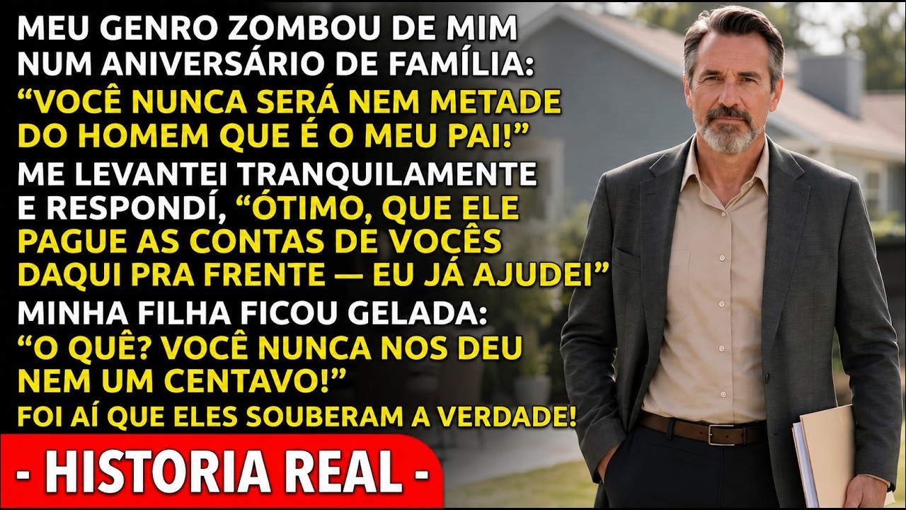 “Você nunca nos deu um centavo sequer.” Foi o que minha filha me disse na frente de todo mundo, enquanto o genro ria. Ela não sabia que eu tinha cada recibo, cada transferência, cada centavo dos...