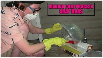 Our first time making Cold Process SOAP bars!!