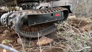 Putting Mini Excavator Track Back On With A Crowbar and String