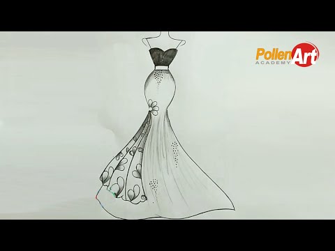 How to Draw Fashion Sketches - رسم سهل - رسم فستان قصير - #art #drawing