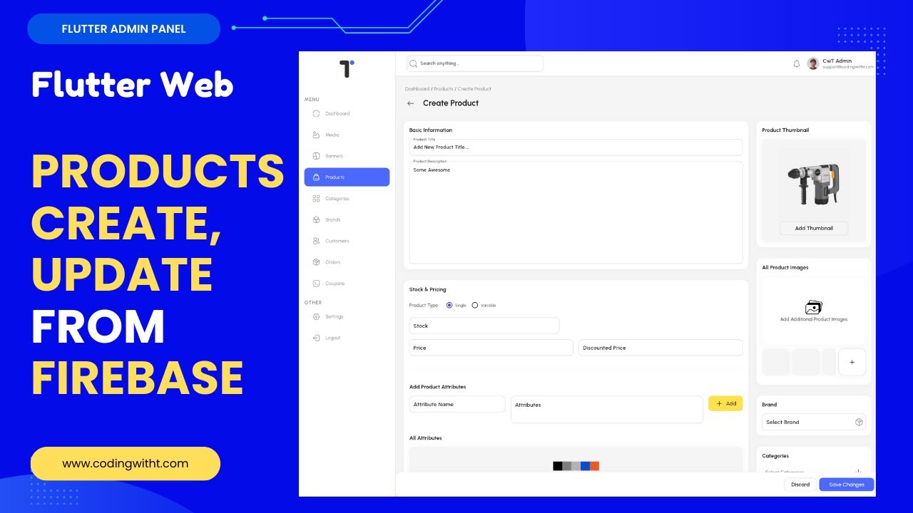 Flutter Firebase CRUD – Create & Update Products | Admin Panel Tutorial ...