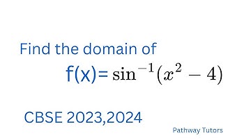 Domain of f(x) = sin^-1(x^2 - 4) | Inverse trigonometric functions in tamil | cbse 2023 and 2024