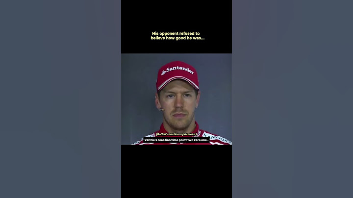 When Sebastian Vettel didn't believe Valtteri Bottas' starting time in F1