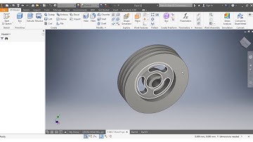 How to design a three grooves pulley / V Belt using Autocad Inventor UNISA CAD611S Autodesk Tutorial