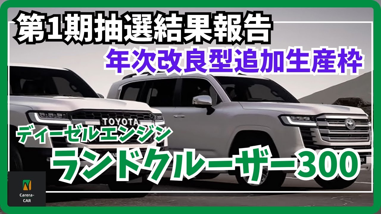 1st lottery results] Land Cruiser 300 purchase XXXXXX - YouTube