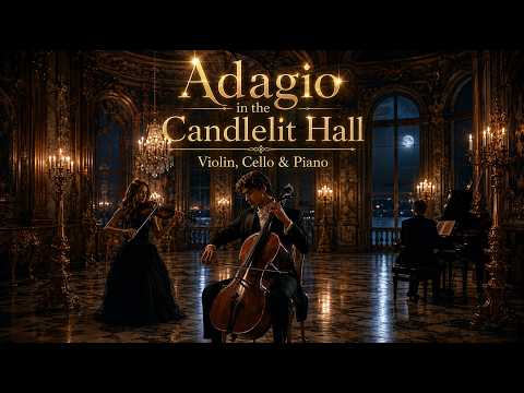 Adagio in the Candlelit Hall 🕯️ Beautiful Violin, Cello & Piano 🎻 Classical Music for Evening