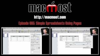 Simple Spreadsheets Using Pages (MacMost Now 665)