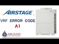 AIRSTAGE VRF ERROR CODE A1 [ ENGLISH ]