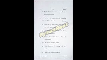 RDD-7: COMMUNICATION AND EXTENSION IN RURAL DEVELOPMENT | June 2025 | IGNOU #ignou #shorts #June2025