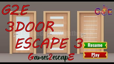 G2E 3 Door Escape 3 Walkthrough [Games2Escape]