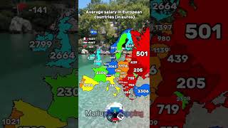 Средняя зарплата (в евро) #shorts #маппинг #mapping #europe #capcut #edit #salary #euro #европа