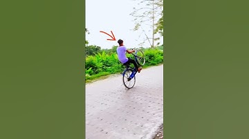 How to wheelie in cycle tutorial 19 second 🚴😱 || #shorts #cyclestunt #wheelie #stunt #video