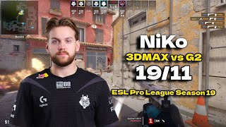 CS2 POV G2 NiKo (19/11) vs 3DMAX (Inferno) @ ESL Pro League Season 19