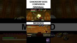 zelda ocarina of time ganondorf boss original vs modded comparison   #shorts