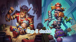картинка: Топ 5 колод для взятия легенды после нерфов Hearthstone Затерянный город Ун'горо