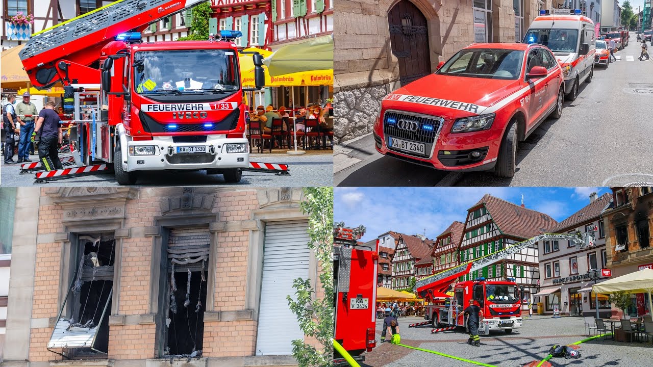 ++ GEBÄUDEBRAND IN DER ALTSTADT ++ FEUERWEHR BRETTEN im GROSSEINSATZ | WAR ES BRANDSTIFTUNG?