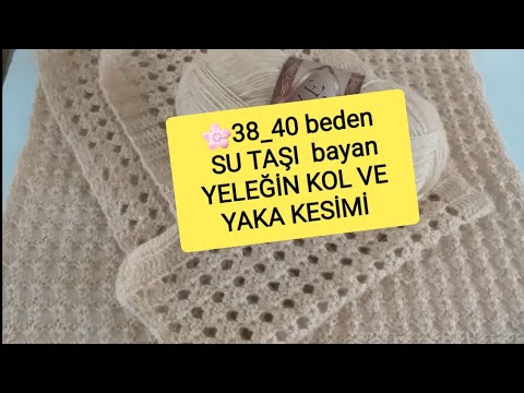 💐38_40 beden SUTAŞI GELİN YELEĞİ💐KOL & YAKA KESİMİ💐ÇEYİZLİK YELEK ÖRNEĞİ💐Super easy crochet patterns