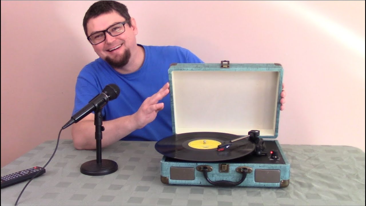 Digitnow Vinyl Record Player, 3-Speed Bluetooth Suitcase Turntable with  Stereo Speakers, RCA Output - YouTube