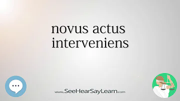 ¿Qué significa novus actus?