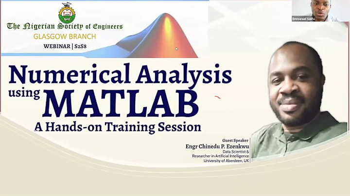 Numerical Analysis Using MATLAB: A Hands-on Training Session