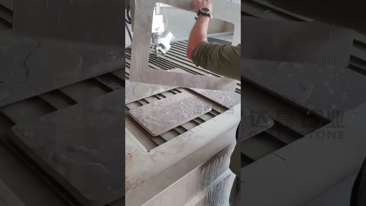 CNC Water Jet Quartz Countertop Slab Making