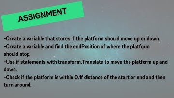 Unity for Beginners - 039 - Assignment - Make Platform move Up and Down