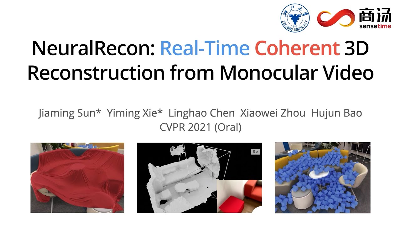 NeuralRecon 5-minutes Introduction Video (CVPR 2021 oral)