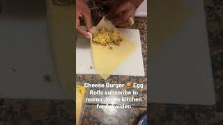Cheese Burger Egg Rolls